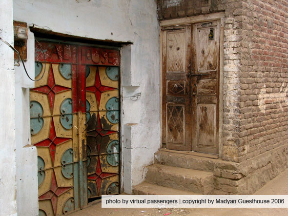 The guesthouse's entry